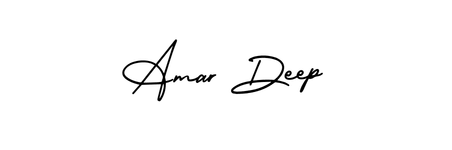 It looks lik you need a new signature style for name Amar Deep. Design unique handwritten (AmerikaSignatureDemo-Regular) signature with our free signature maker in just a few clicks. Amar Deep signature style 3 images and pictures png
