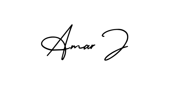 Also You can easily find your signature by using the search form. We will create Amar J name handwritten signature images for you free of cost using AmerikaSignatureDemo-Regular sign style. Amar J signature style 3 images and pictures png