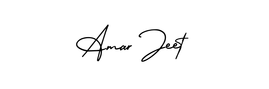 How to make Amar Jeet name signature. Use AmerikaSignatureDemo-Regular style for creating short signs online. This is the latest handwritten sign. Amar Jeet signature style 3 images and pictures png