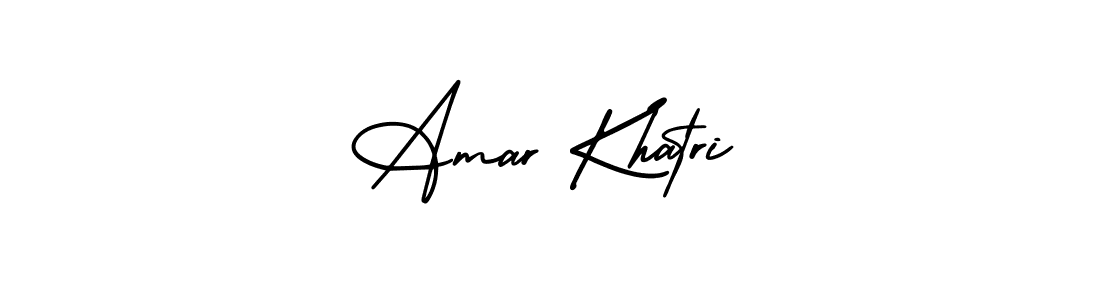 Make a beautiful signature design for name Amar Khatri. With this signature (AmerikaSignatureDemo-Regular) style, you can create a handwritten signature for free. Amar Khatri signature style 3 images and pictures png