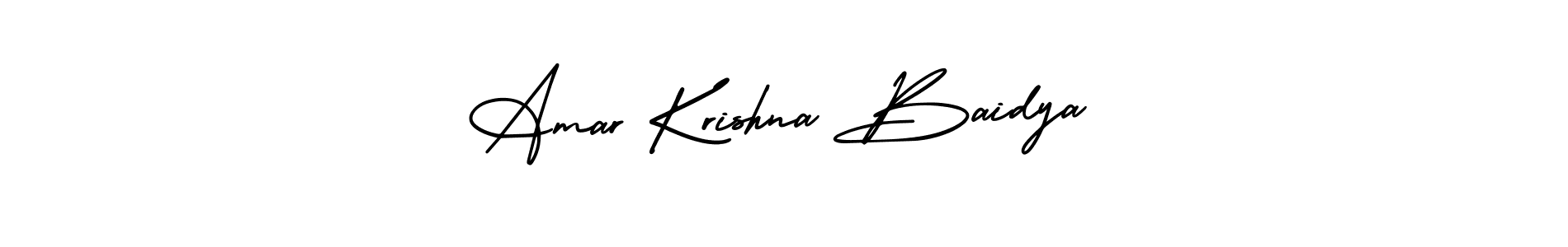 How to make Amar Krishna Baidya name signature. Use AmerikaSignatureDemo-Regular style for creating short signs online. This is the latest handwritten sign. Amar Krishna Baidya signature style 3 images and pictures png