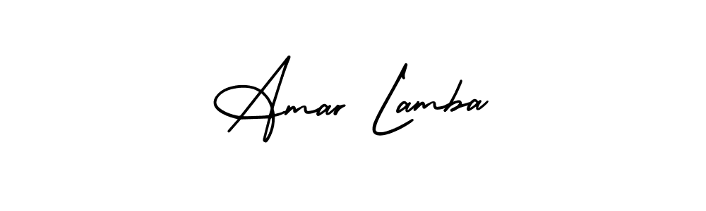 Create a beautiful signature design for name Amar Lamba. With this signature (AmerikaSignatureDemo-Regular) fonts, you can make a handwritten signature for free. Amar Lamba signature style 3 images and pictures png
