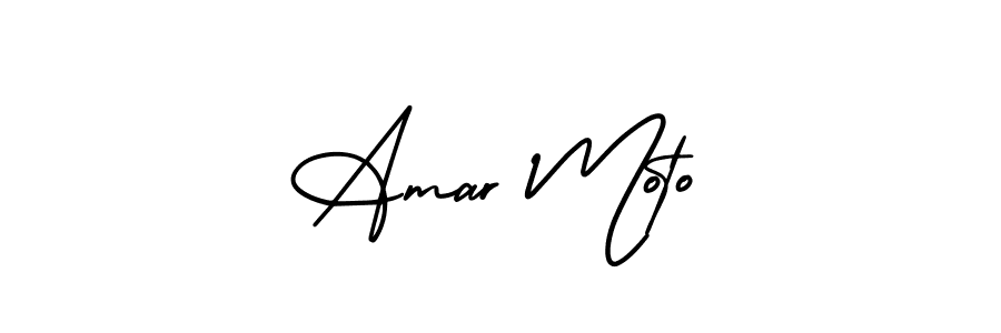 You should practise on your own different ways (AmerikaSignatureDemo-Regular) to write your name (Amar Moto) in signature. don't let someone else do it for you. Amar Moto signature style 3 images and pictures png