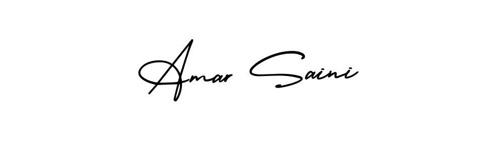 Amar Saini stylish signature style. Best Handwritten Sign (AmerikaSignatureDemo-Regular) for my name. Handwritten Signature Collection Ideas for my name Amar Saini. Amar Saini signature style 3 images and pictures png