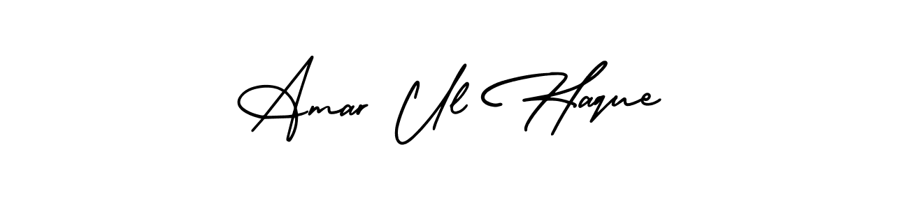 How to make Amar Ul Haque name signature. Use AmerikaSignatureDemo-Regular style for creating short signs online. This is the latest handwritten sign. Amar Ul Haque signature style 3 images and pictures png