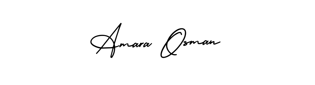 Make a beautiful signature design for name Amara Osman. With this signature (AmerikaSignatureDemo-Regular) style, you can create a handwritten signature for free. Amara Osman signature style 3 images and pictures png