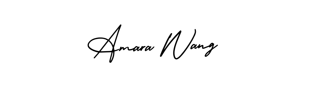 How to Draw Amara Wang signature style? AmerikaSignatureDemo-Regular is a latest design signature styles for name Amara Wang. Amara Wang signature style 3 images and pictures png