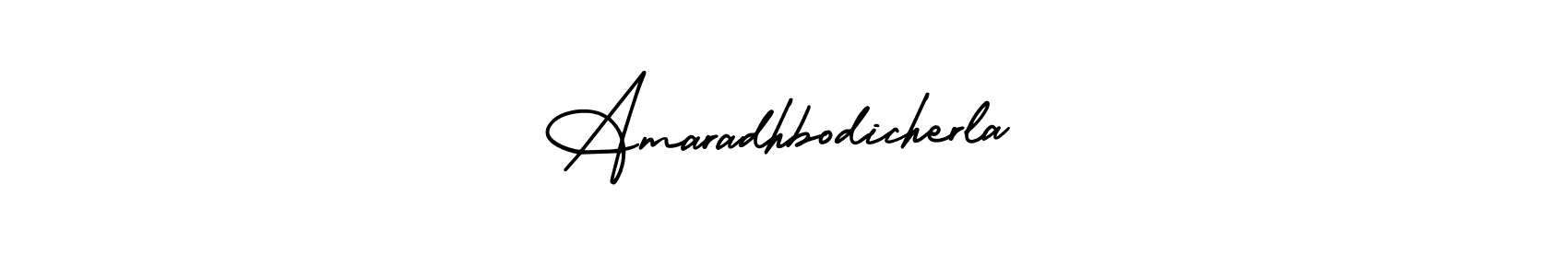 Amaradhbodicherla stylish signature style. Best Handwritten Sign (AmerikaSignatureDemo-Regular) for my name. Handwritten Signature Collection Ideas for my name Amaradhbodicherla. Amaradhbodicherla signature style 3 images and pictures png
