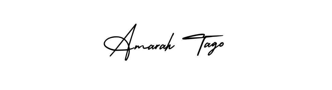 How to make Amarah Tago signature? AmerikaSignatureDemo-Regular is a professional autograph style. Create handwritten signature for Amarah Tago name. Amarah Tago signature style 3 images and pictures png