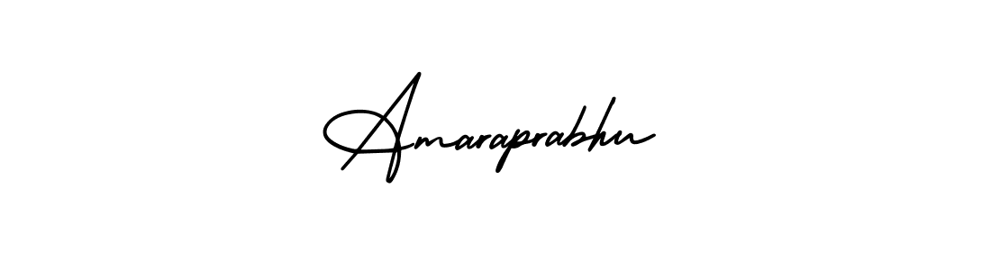 The best way (AmerikaSignatureDemo-Regular) to make a short signature is to pick only two or three words in your name. The name Amaraprabhu include a total of six letters. For converting this name. Amaraprabhu signature style 3 images and pictures png