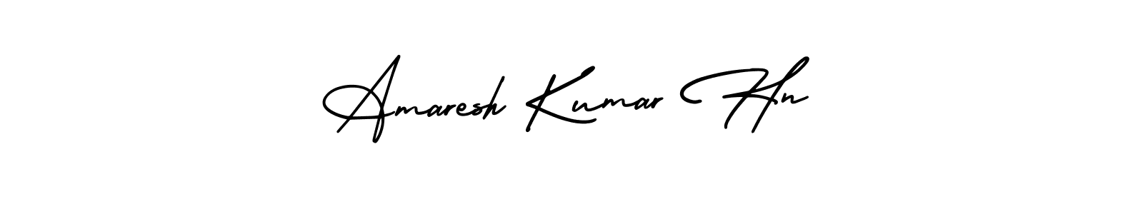 You should practise on your own different ways (AmerikaSignatureDemo-Regular) to write your name (Amaresh Kumar Hn) in signature. don't let someone else do it for you. Amaresh Kumar Hn signature style 3 images and pictures png