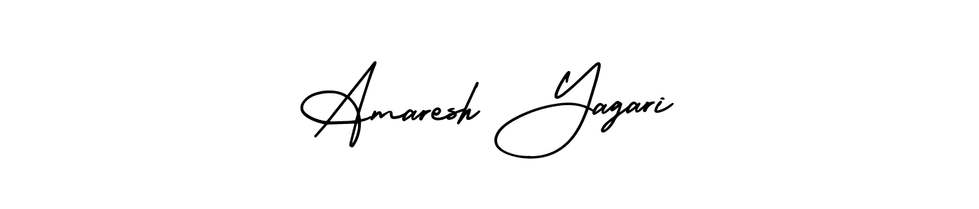 Design your own signature with our free online signature maker. With this signature software, you can create a handwritten (AmerikaSignatureDemo-Regular) signature for name Amaresh Yagari. Amaresh Yagari signature style 3 images and pictures png