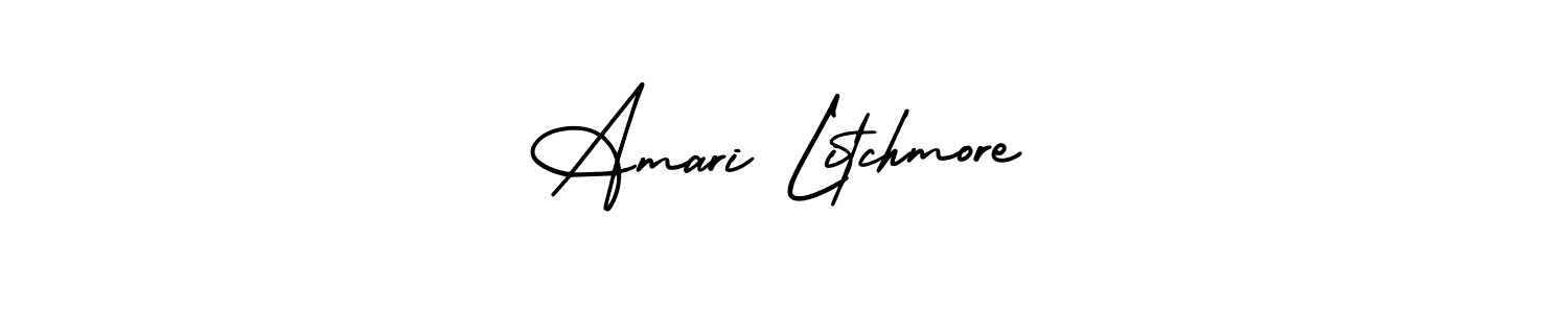 AmerikaSignatureDemo-Regular is a professional signature style that is perfect for those who want to add a touch of class to their signature. It is also a great choice for those who want to make their signature more unique. Get Amari Litchmore name to fancy signature for free. Amari Litchmore signature style 3 images and pictures png