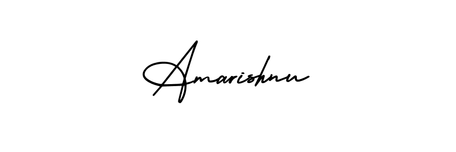 The best way (AmerikaSignatureDemo-Regular) to make a short signature is to pick only two or three words in your name. The name Amarishnu include a total of six letters. For converting this name. Amarishnu signature style 3 images and pictures png