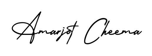 Elevate your brand with a stunning Amarjot Cheema eSignature. The AmerikaSignatureDemo-Regular style provides a balanced, flowing aesthetic for everyday signing. Amarjot Cheema signature style 3 images and pictures png