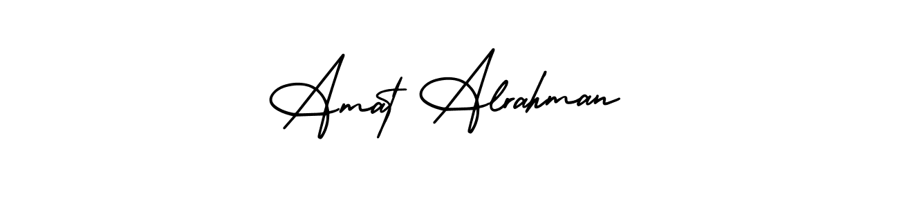 Make a beautiful signature design for name Amat Alrahman. With this signature (AmerikaSignatureDemo-Regular) style, you can create a handwritten signature for free. Amat Alrahman signature style 3 images and pictures png