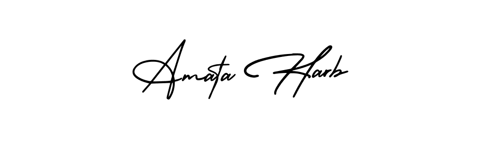 Make a beautiful signature design for name Amata Harb. Use this online signature maker to create a handwritten signature for free. Amata Harb signature style 3 images and pictures png