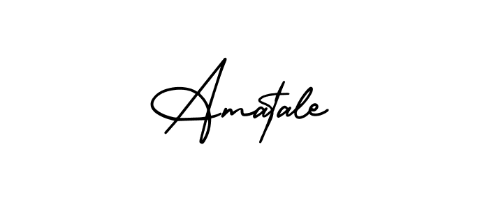 Make a beautiful signature design for name Amatale. With this signature (AmerikaSignatureDemo-Regular) style, you can create a handwritten signature for free. Amatale signature style 3 images and pictures png