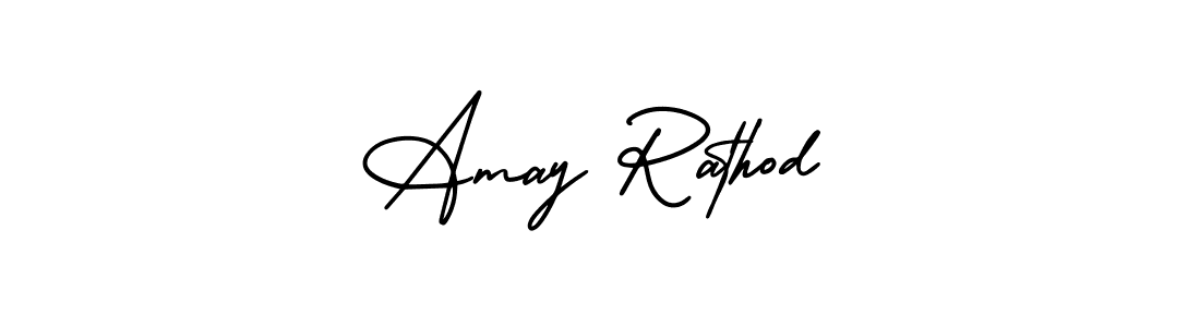 Use a signature maker to create a handwritten signature online. With this signature software, you can design (AmerikaSignatureDemo-Regular) your own signature for name Amay Rathod. Amay Rathod signature style 3 images and pictures png