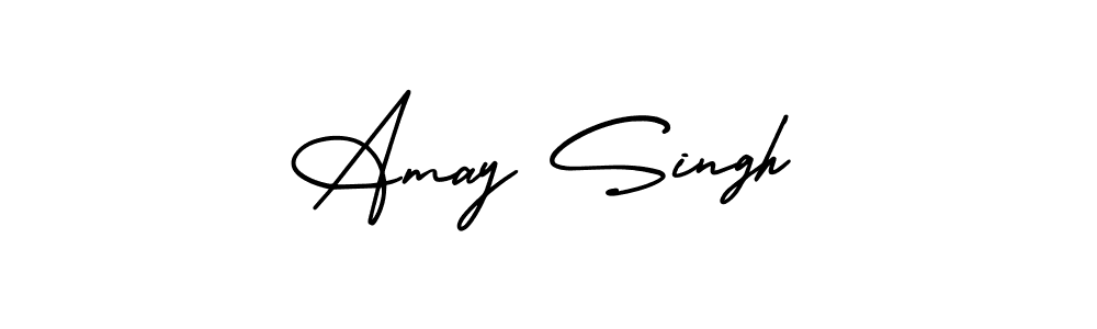 This is the best signature style for the Amay Singh name. Also you like these signature font (AmerikaSignatureDemo-Regular). Mix name signature. Amay Singh signature style 3 images and pictures png