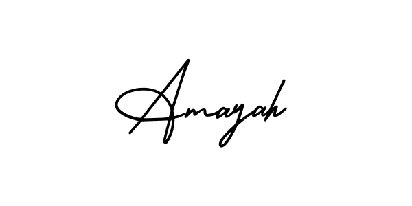 You should practise on your own different ways (AmerikaSignatureDemo-Regular) to write your name (Amayah) in signature. don't let someone else do it for you. Amayah signature style 3 images and pictures png