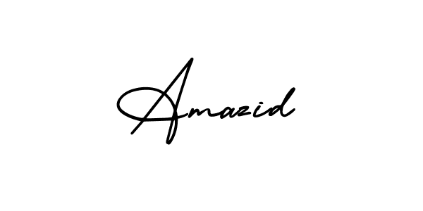 Make a beautiful signature design for name Amazid. With this signature (AmerikaSignatureDemo-Regular) style, you can create a handwritten signature for free. Amazid signature style 3 images and pictures png