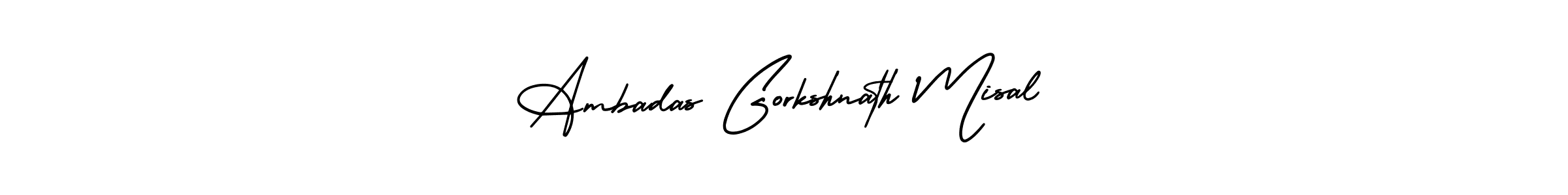 Use a signature maker to create a handwritten signature online. With this signature software, you can design (AmerikaSignatureDemo-Regular) your own signature for name Ambadas Gorkshnath Misal. Ambadas Gorkshnath Misal signature style 3 images and pictures png
