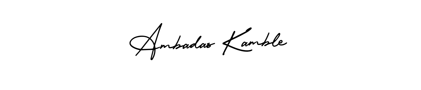 You can use this online signature creator to create a handwritten signature for the name Ambadas Kamble. This is the best online autograph maker. Ambadas Kamble signature style 3 images and pictures png