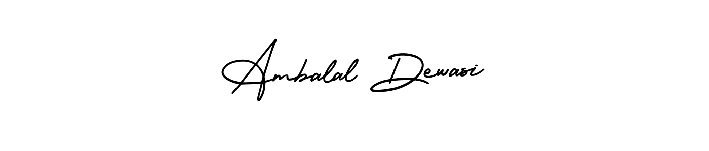 You should practise on your own different ways (AmerikaSignatureDemo-Regular) to write your name (Ambalal Dewasi) in signature. don't let someone else do it for you. Ambalal Dewasi signature style 3 images and pictures png