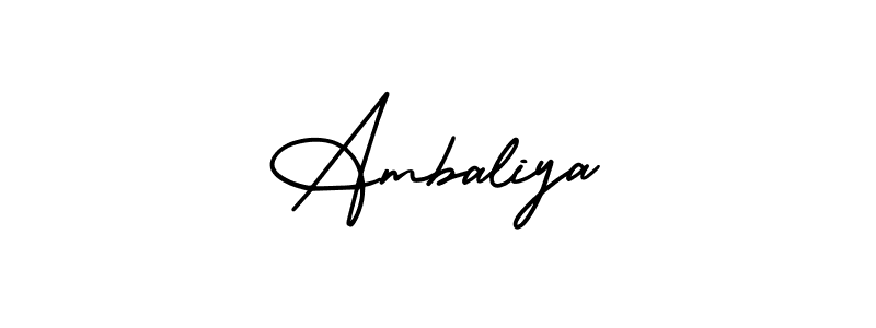 Also You can easily find your signature by using the search form. We will create Ambaliya name handwritten signature images for you free of cost using AmerikaSignatureDemo-Regular sign style. Ambaliya signature style 3 images and pictures png