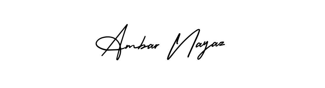 AmerikaSignatureDemo-Regular is a professional signature style that is perfect for those who want to add a touch of class to their signature. It is also a great choice for those who want to make their signature more unique. Get Ambar Nayaz name to fancy signature for free. Ambar Nayaz signature style 3 images and pictures png