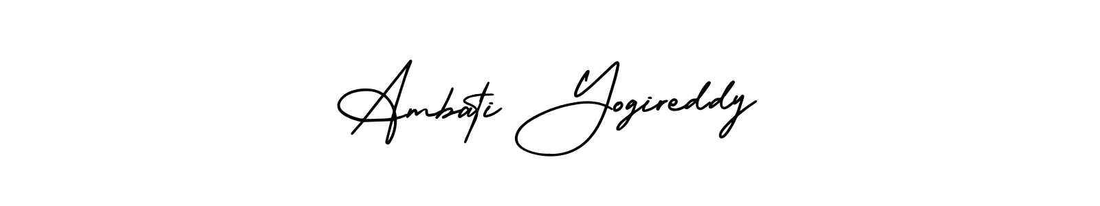 Best and Professional Signature Style for Ambati Yogireddy. AmerikaSignatureDemo-Regular Best Signature Style Collection. Ambati Yogireddy signature style 3 images and pictures png