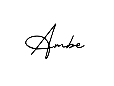 Create a beautiful signature design for name Ambe. With this signature (AmerikaSignatureDemo-Regular) fonts, you can make a handwritten signature for free. Ambe signature style 3 images and pictures png