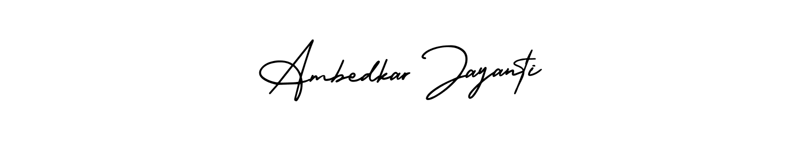 Use a signature maker to create a handwritten signature online. With this signature software, you can design (AmerikaSignatureDemo-Regular) your own signature for name Ambedkar Jayanti. Ambedkar Jayanti signature style 3 images and pictures png