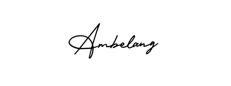 Ambelang stylish signature style. Best Handwritten Sign (AmerikaSignatureDemo-Regular) for my name. Handwritten Signature Collection Ideas for my name Ambelang. Ambelang signature style 3 images and pictures png