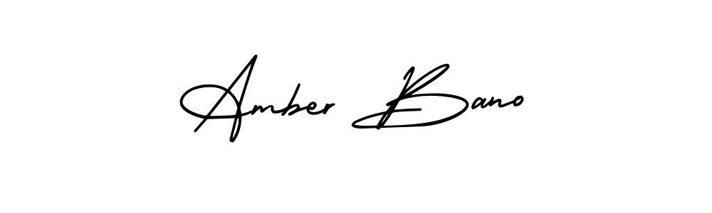 The best way (AmerikaSignatureDemo-Regular) to make a short signature is to pick only two or three words in your name. The name Amber Bano include a total of six letters. For converting this name. Amber Bano signature style 3 images and pictures png