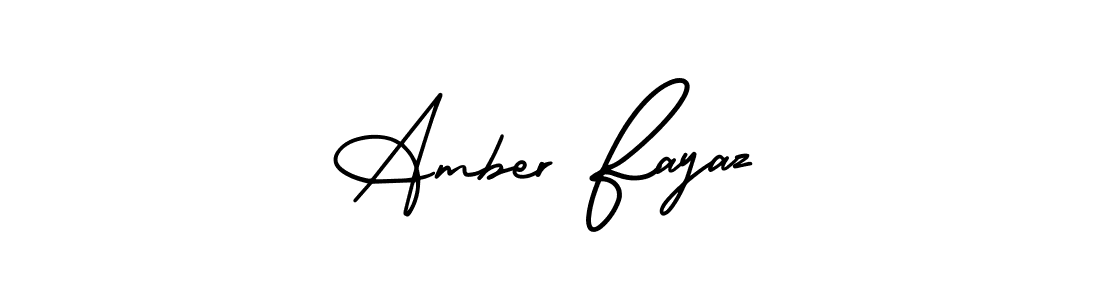 Make a beautiful signature design for name Amber Fayaz. With this signature (AmerikaSignatureDemo-Regular) style, you can create a handwritten signature for free. Amber Fayaz signature style 3 images and pictures png