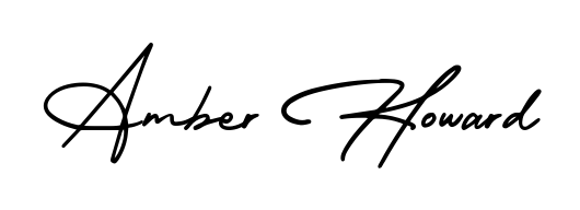 A sleek calligraphic signature for name Amber Howard utilizing AmerikaSignatureDemo-Regular styling. Great for adding personal signatures to photos and art. Amber Howard signature style 3 images and pictures png