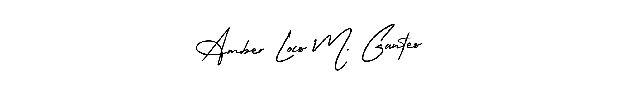 Make a beautiful signature design for name Amber Lois M. Gantes. With this signature (AmerikaSignatureDemo-Regular) style, you can create a handwritten signature for free. Amber Lois M. Gantes signature style 3 images and pictures png