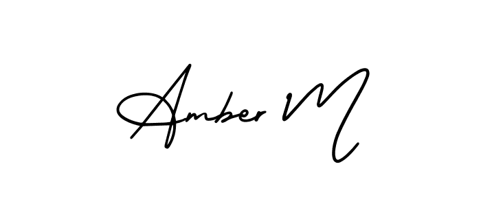 Best and Professional Signature Style for Amber M. AmerikaSignatureDemo-Regular Best Signature Style Collection. Amber M signature style 3 images and pictures png