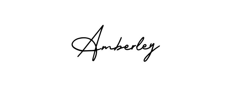 How to make Amberley name signature. Use AmerikaSignatureDemo-Regular style for creating short signs online. This is the latest handwritten sign. Amberley signature style 3 images and pictures png