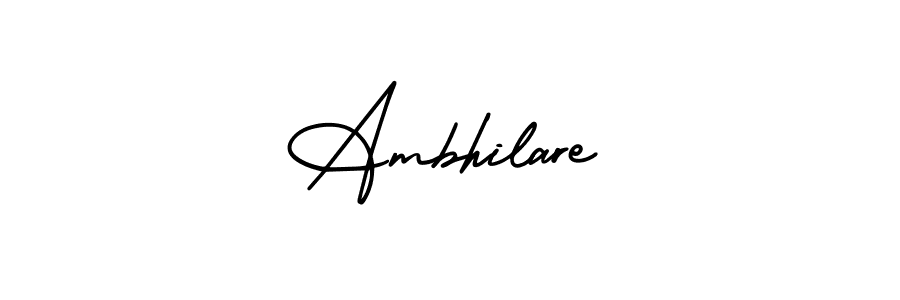 This is the best signature style for the Ambhilare name. Also you like these signature font (AmerikaSignatureDemo-Regular). Mix name signature. Ambhilare signature style 3 images and pictures png