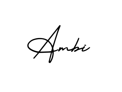 Ambi stylish signature style. Best Handwritten Sign (AmerikaSignatureDemo-Regular) for my name. Handwritten Signature Collection Ideas for my name Ambi. Ambi signature style 3 images and pictures png