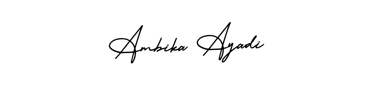 Create a beautiful signature design for name Ambika Ayadi. With this signature (AmerikaSignatureDemo-Regular) fonts, you can make a handwritten signature for free. Ambika Ayadi signature style 3 images and pictures png