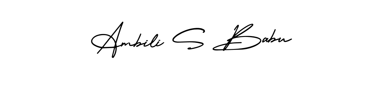 How to Draw Ambili S Babu signature style? AmerikaSignatureDemo-Regular is a latest design signature styles for name Ambili S Babu. Ambili S Babu signature style 3 images and pictures png