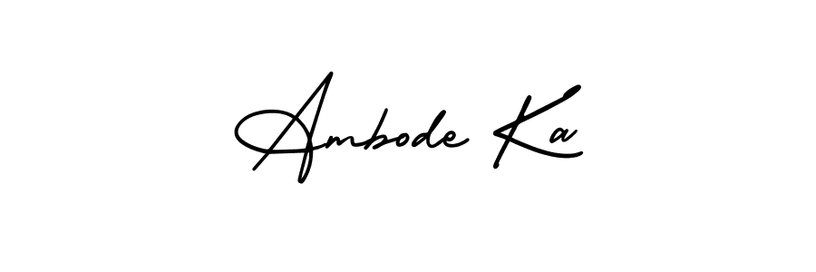 Similarly AmerikaSignatureDemo-Regular is the best handwritten signature design. Signature creator online .You can use it as an online autograph creator for name Ambode Ka. Ambode Ka signature style 3 images and pictures png