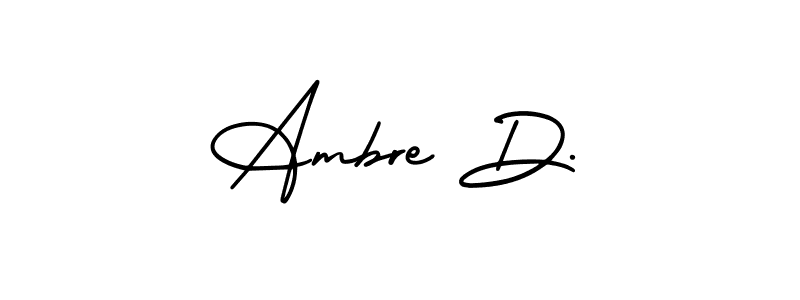 Ambre D. stylish signature style. Best Handwritten Sign (AmerikaSignatureDemo-Regular) for my name. Handwritten Signature Collection Ideas for my name Ambre D.. Ambre D. signature style 3 images and pictures png