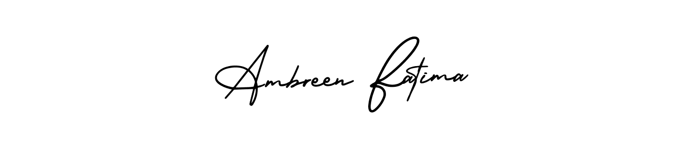 Create a beautiful signature design for name Ambreen Fatima. With this signature (AmerikaSignatureDemo-Regular) fonts, you can make a handwritten signature for free. Ambreen Fatima signature style 3 images and pictures png