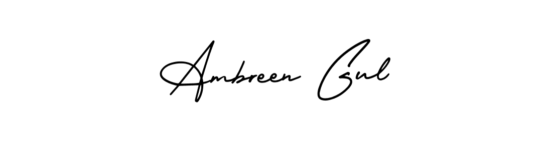 This is the best signature style for the Ambreen Gul name. Also you like these signature font (AmerikaSignatureDemo-Regular). Mix name signature. Ambreen Gul signature style 3 images and pictures png