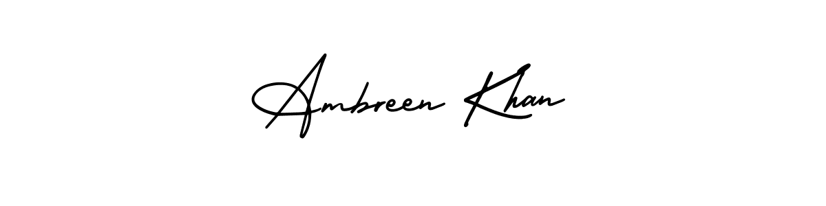 How to Draw Ambreen Khan signature style? AmerikaSignatureDemo-Regular is a latest design signature styles for name Ambreen Khan. Ambreen Khan signature style 3 images and pictures png